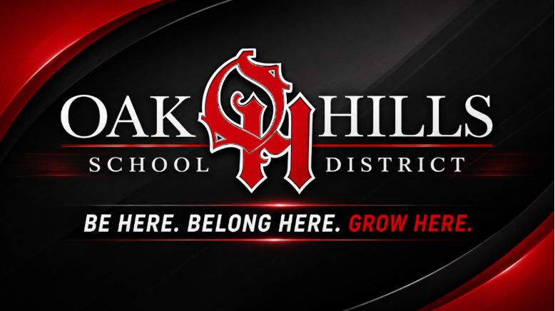 Oak hills banner - be here belong here grow here